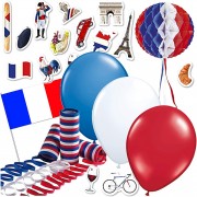 315-teiliges Deko-Set: Frankreich