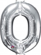 Folienballon XXL-Buchstabe O - in Silber
