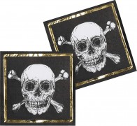 12 Servietten Totenkopf