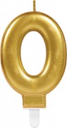 Zahlenkerze #0 - in Gold