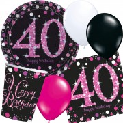 44-teiliges Spar-Set: 40. Geburtstag - Sparkling Pink