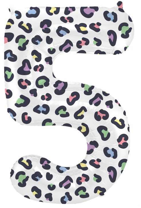 Folienballon Bright Panther Zahl 5