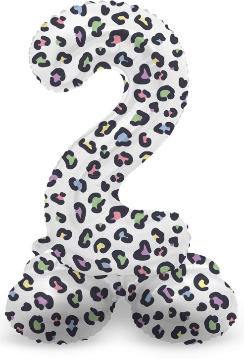 Stehender Folienballon Bright Panther - Zahl 2