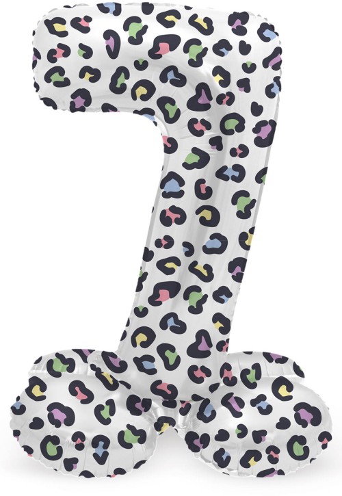 Stehender Folienballon Bright Panther - Zahl 7