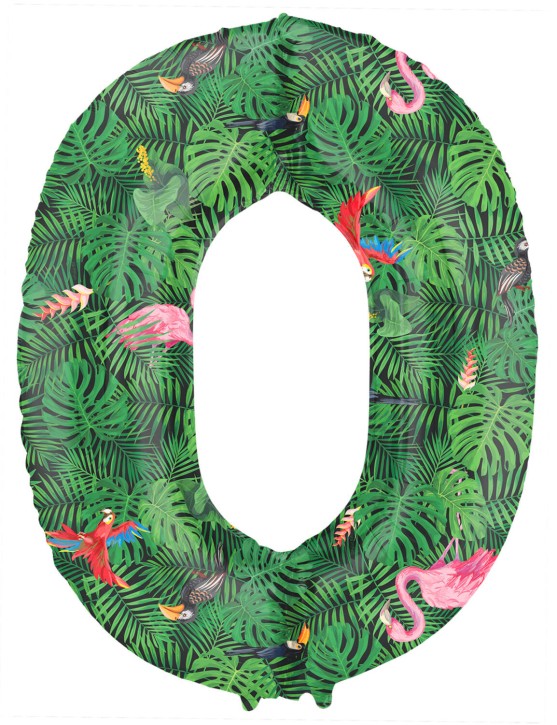 Folienballon Jungle Vibe Zahl 0