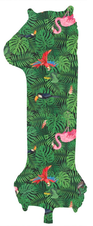 Folienballon Jungle Vibe Zahl 1
