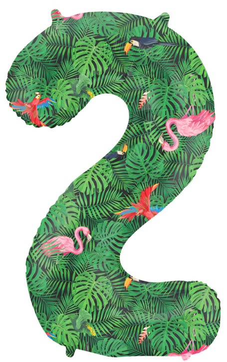 Folienballon Jungle Vibe Zahl 2
