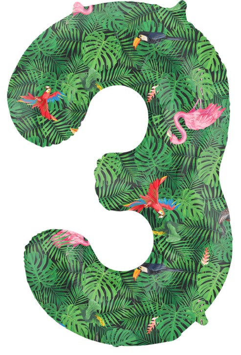 Folienballon Jungle Vibe Zahl 3