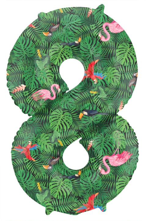 Folienballon Jungle Vibe Zahl 8