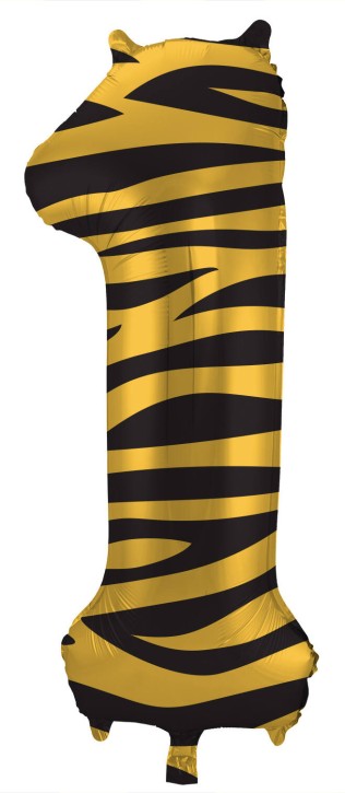 Folienballon Tiger Chic Zahl 1
