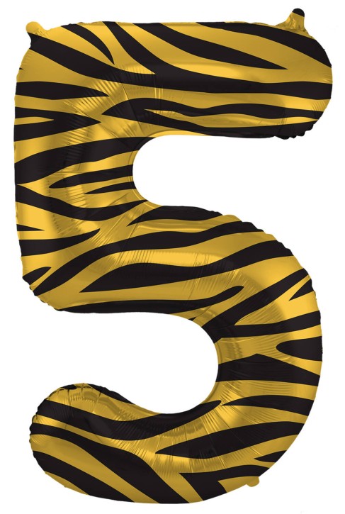 Folienballon Tiger Chic Zahl 5