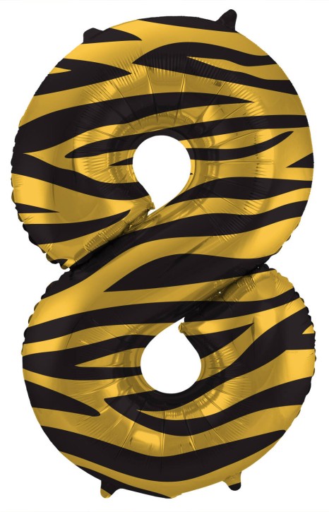 Folienballon Tiger Chic Zahl 8