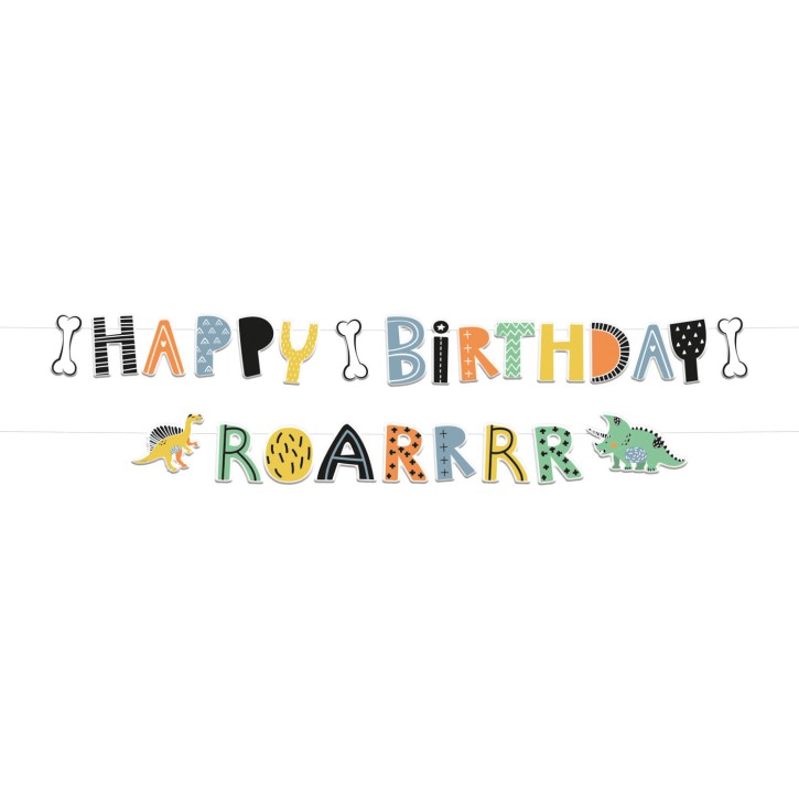 Buchstaben-Girlande Dino Roars