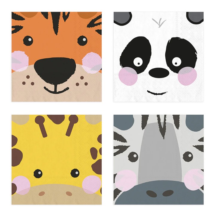 20 Servietten Wilde Tiere