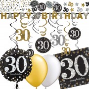Deko-Set: 30. Geburtstag - Sparkling Celebration