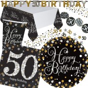45-teiliges Party-Set: 50. Geburtstag - Sparkling Celebration