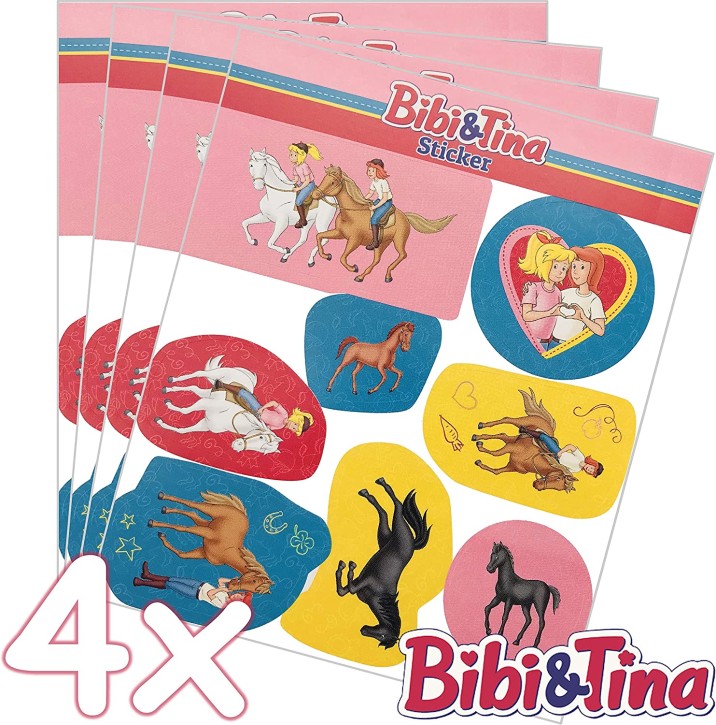 4 Sticker-Bögen Bibi und Tina
