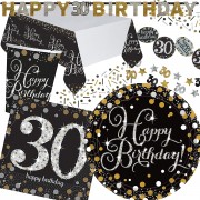 45-teiliges Party-Set: 30. Geburtstag - Sparkling Celebration
