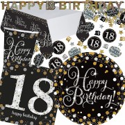 45-teiliges Party-Set: 18. Geburtstag - Sparkling Celebration