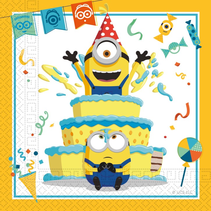 20 Servietten Minions Rise of Gru