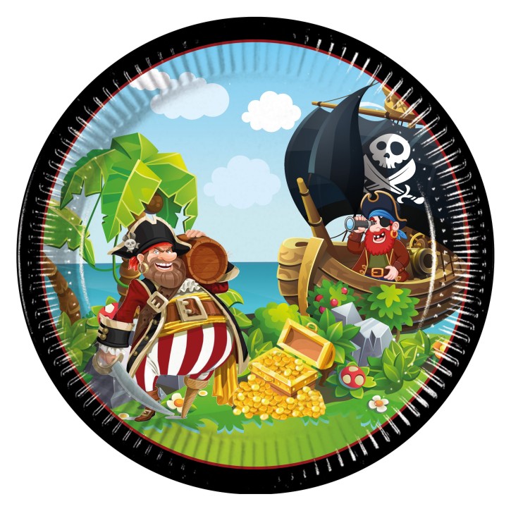 8 Piraten-Teller Pirates Island