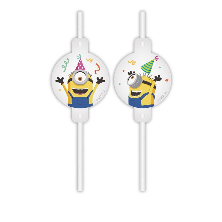 4 Trinkhalme Minions Rise of Gru