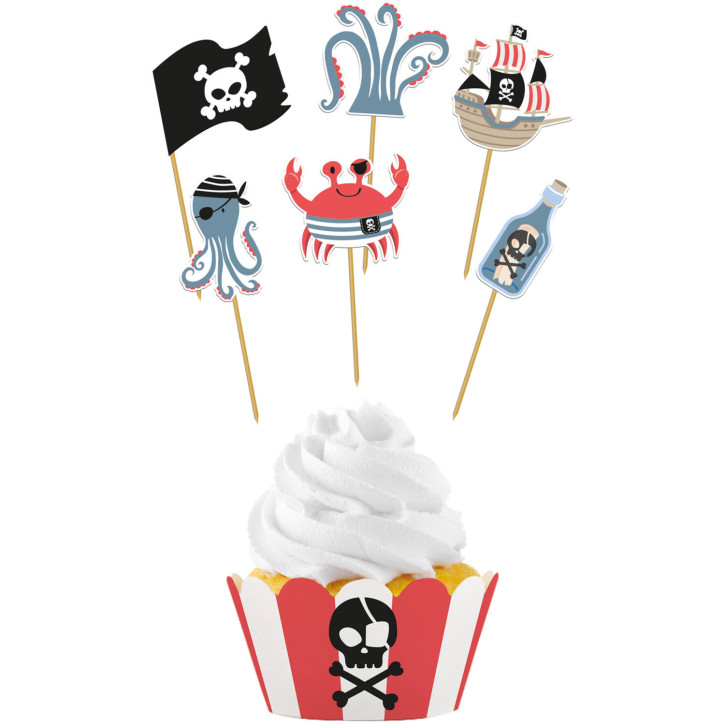 Cupcake Deko Set Piraten Party