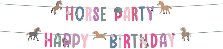 Happy Birthday Banner Fröhliche Pferde