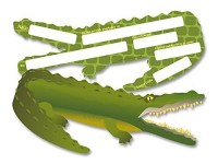 6 Einladungskarten Krokodil