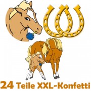 24-teiliges XXL Konfetti Pferde und Ponys