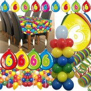 Deko-Set für den 6. Geburtstag