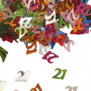 Konfetti für den 21. Geburtstag