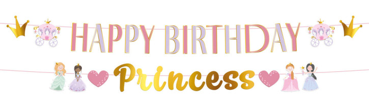 Happy Birthday Banner Pretty Princess