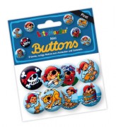 8 Mini Buttons "Pirat Pit Planke"