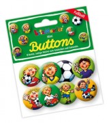 8 Mini Buttons "Fußball"