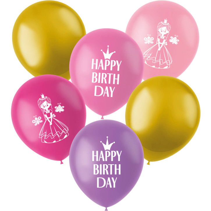 6 Luftballons Pretty Princess