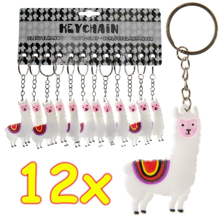 12 Schlüsselanhänger Lama