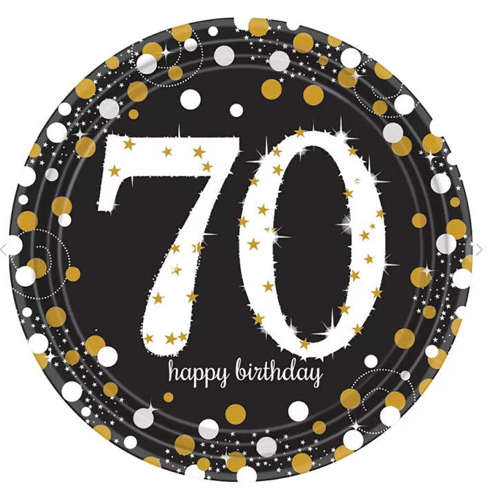 8 Teller 70. Geburtstag - Sparkling Celebration