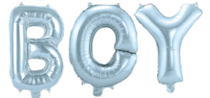 Air-Filled Folienballon Blau - "BOY" (á 36cm)