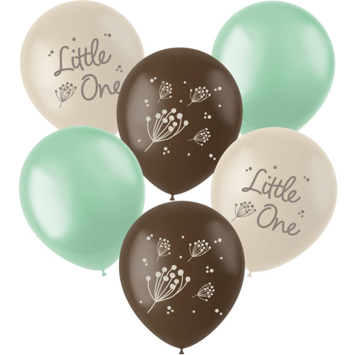 6 Luftballons Blooming Baby Neutral