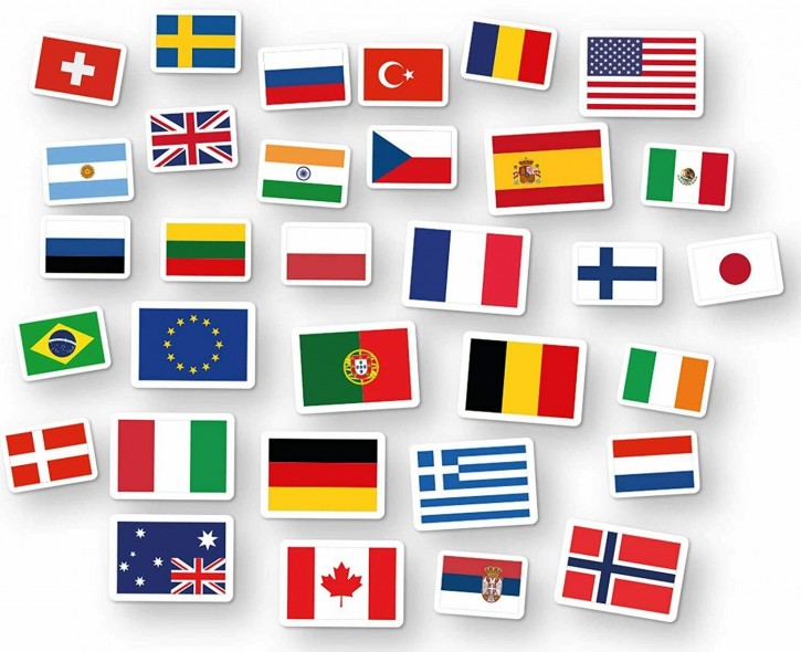 96-teiliges XXL Konfetti  "Flaggen der Welt"
