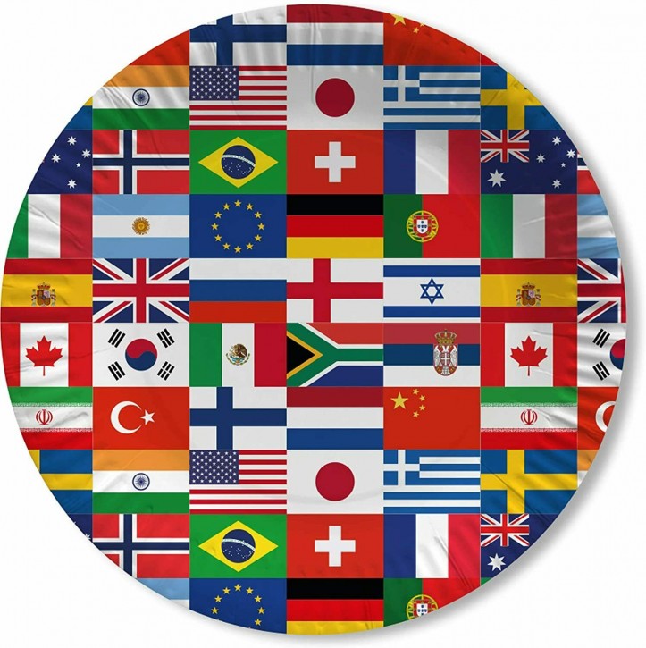 10 Teller "Flaggen der Welt"