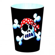 8 Piraten-Becher Jolly Roger