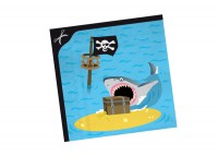 20 Servietten Hai und Piratenschatz
