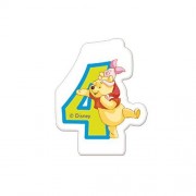 Zahlenkerze mit Zahl 4 Winnie the Pooh