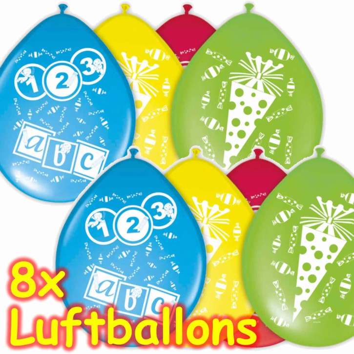 8 Luftballons Schulanfang