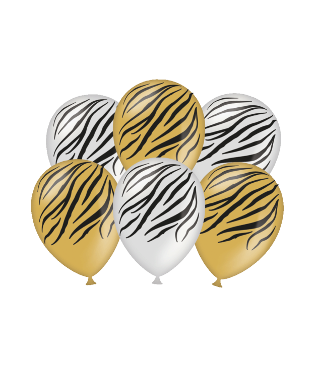 6 Luftballons Zebra
