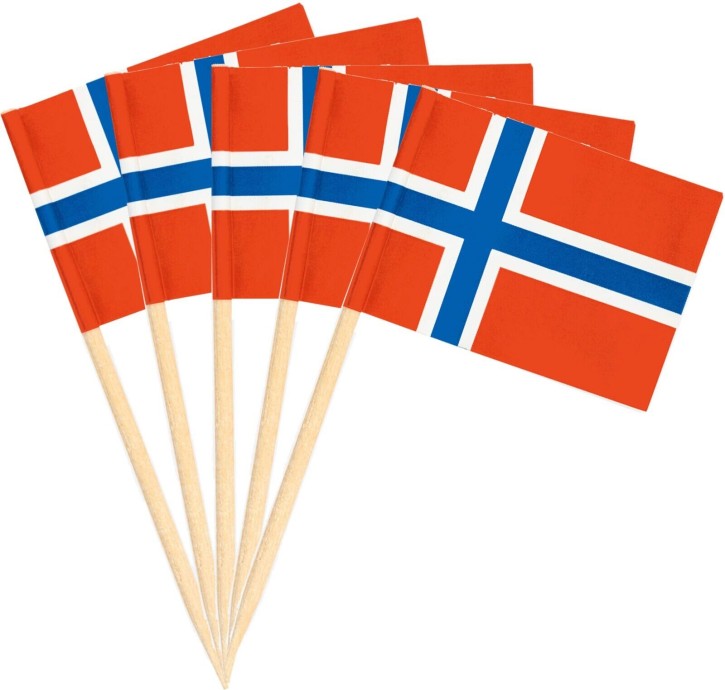 50 Flaggenpicker Norwegen