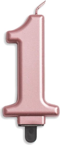 Zahlenkerze #1 - in Rosegold