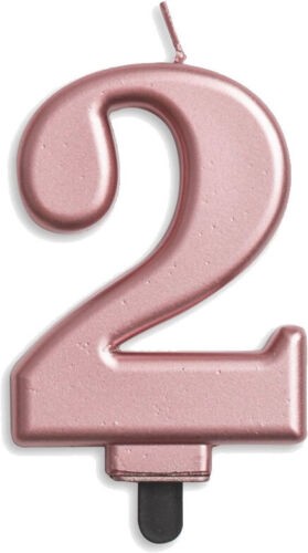 Zahlenkerze #2 - in Rosegold